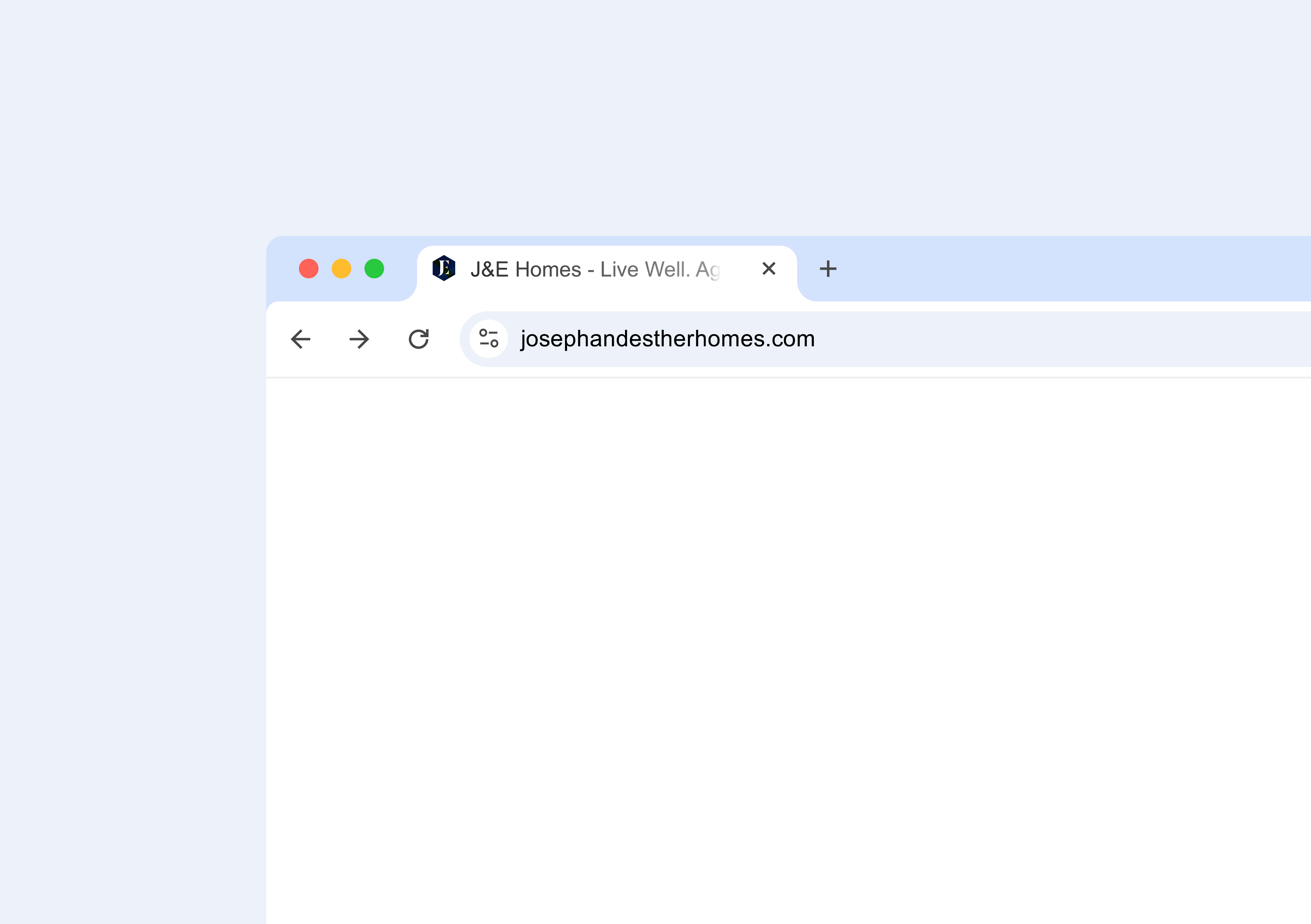 J&E Homes browser mockup